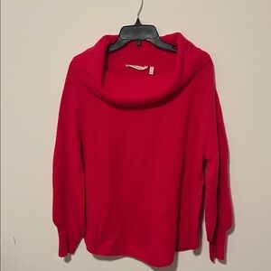 Soft Surroundings Vibrant Pink Cowl Neck Cashmere Sweater